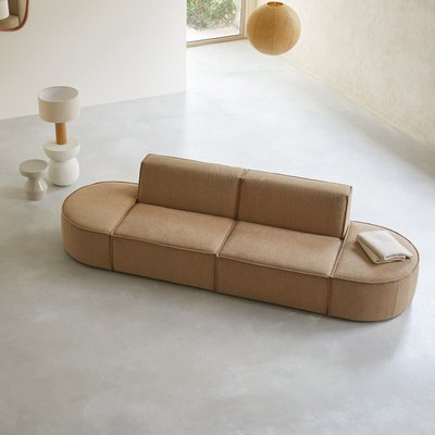 Canapé modulable en tissu camel, 2 places DARIO TIKAMOON