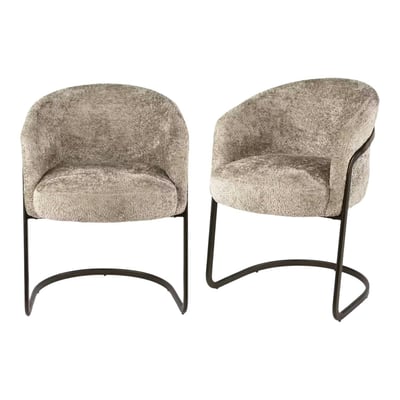 Fauteuil de table pied luge (lot de 2) ASCOLI PIER IMPORT