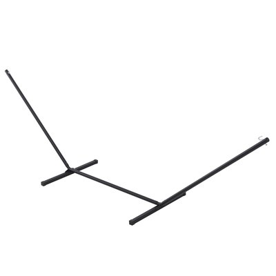 Support pied de hamac structure métal époxy noir OUTSUNNY