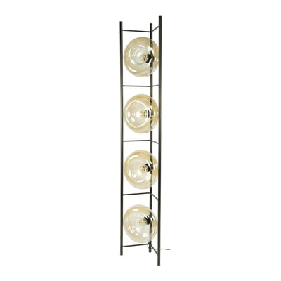 Lampadaire vintage anneaux en verre ambré NIAGARA PIER IMPORT