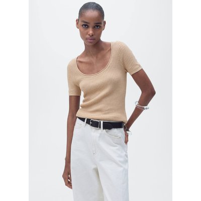 Pull maille lin mélangé MANGO