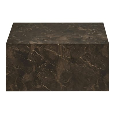 Table basse rectangulaire design effet marbre brun TORANO PIER IMPORT