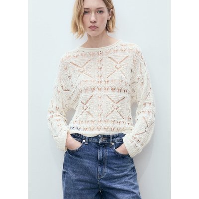 Pull-over oversize maille ajourée MANGO
