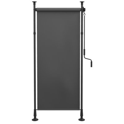 Store extérieur sur pied store manuel rétractable enroulable réglable gris foncé OUTSUNNY