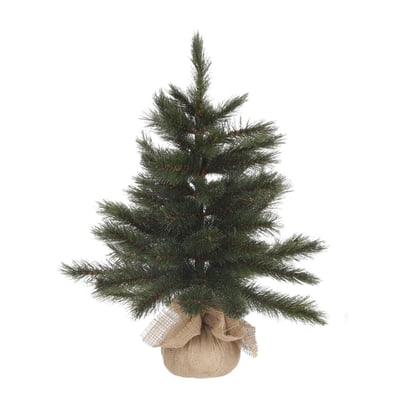 Sapin de Noël artificiel dans un sac en jute H60 cm FOREST FROSTED TRIUMPH TREE