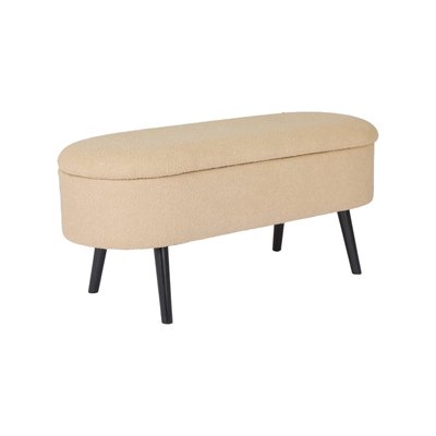 Banc coffre, bout de lit avec revêtement bouclette SHERPA SWEEEK