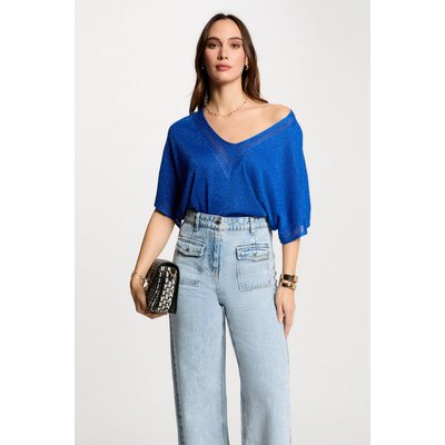 Pull col en V manches courtes MORGAN