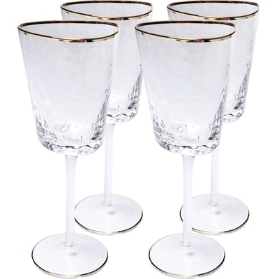 Lot de 4 verres à vin blanc, HOMMAGE KARE DESIGN