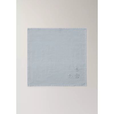 Serviettes brodées motif floral MANGO HOME
