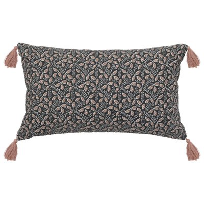 Coussin en gaze de coton Feuillage gris EDEN