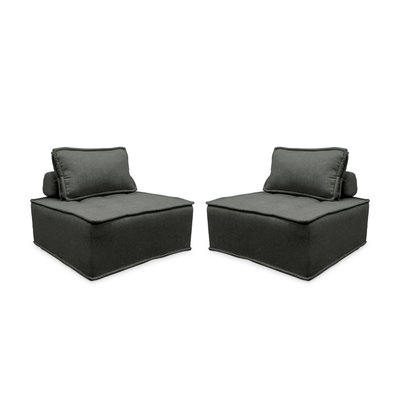 Chauffeuse pour canapé modulable tissu capitonné (lot de 2) DAO SWEEEK