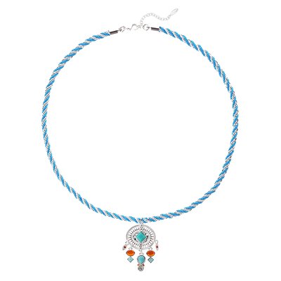 Collier ajustable cordon avec cabochon central KRUSH HIPANEMA