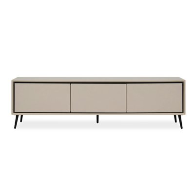 Meuble TV taupe 3 portes abattantes AVIO PIER IMPORT
