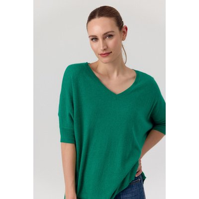 Pull oversize en maille douce avec col V et manches amples LAURINA ARTLOVE