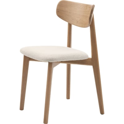 Chaise de salle à manger bois et bouclette RECOLLECTION