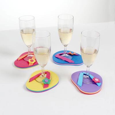 Dessous de verre décor tong - lot de 4 CALICOSY