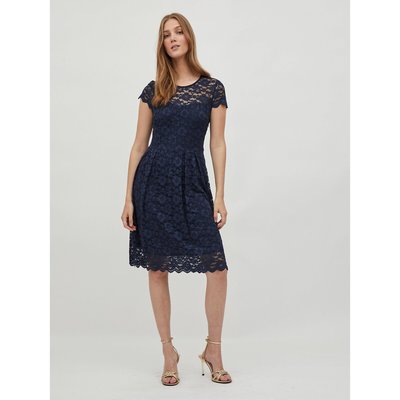 Robe en dentelle bleu La Redoute