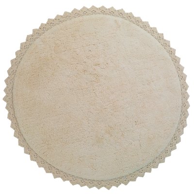 Tapis enfant coton rond PERLA SABLE NATTIOT
