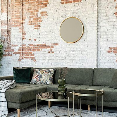 Miroir rond avec cadre en aluminium doré ø60 cm SEOUL PIER IMPORT
