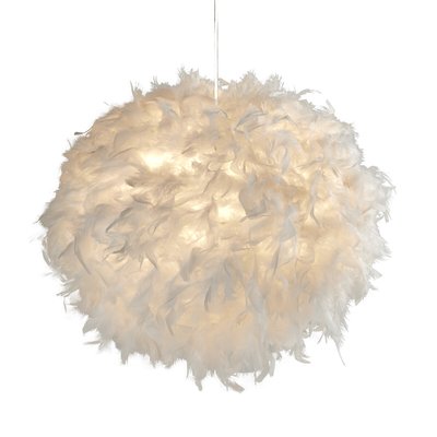 50cm White Feather Ceiling Shade SO'HOME