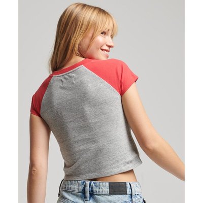 T-shirt de baseball Vintage Tiny en coton bio SUPERDRY