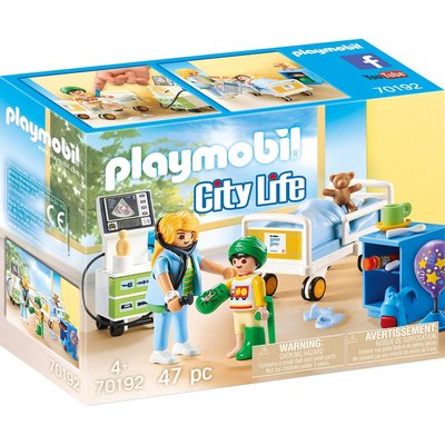 Playmobil 70192 chambre d'hôpital pour enfant - city life - l'hôpital  - secours opération PLAYMOBIL