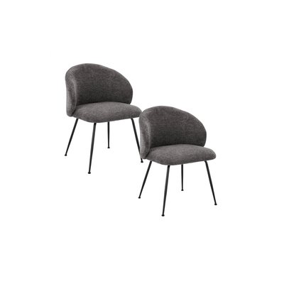 Chaises design de salle à manger en tissu chenille (lot de 2) - LOU HELLIN, DEPUIS 1862