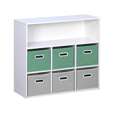 Meuble de rangement enfant 6 paniers velours CAMILLE SWEEEK