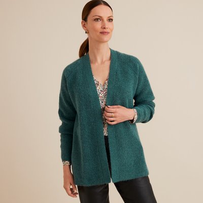 Gilet grosse maille vert La Redoute