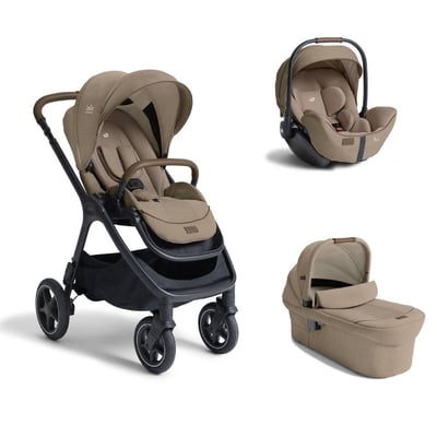 Poussette trio Finiti Sandstone + siège auto i-Level Pro Sandstone + nacelle Ramble XL Sandstone JOIE