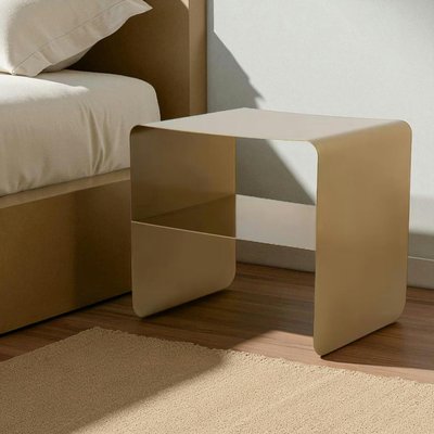 Table d’appoint design métal doré – 2 plateaux SFAX PIER IMPORT