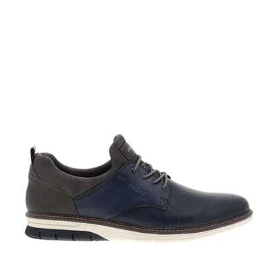 Baskets basses style derbies noisette avec des lacets ronds marron et blancs RIEKER