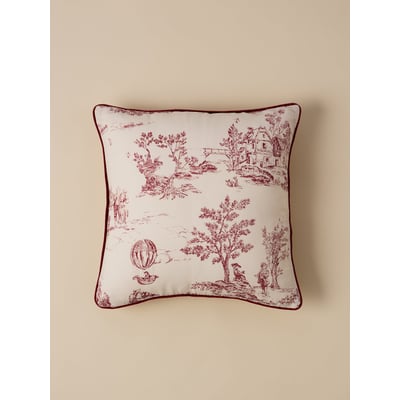 Housse de coussin esprit toile de Jouy CYRILLUS