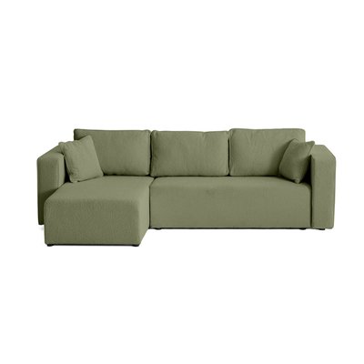 Canapé d'Angle Convertible en Tissu bouclette 4 places - TOPAZE LISA DESIGN