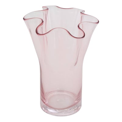 Vase à col festonné en verre soufflé FLDR ATMOSPHERA