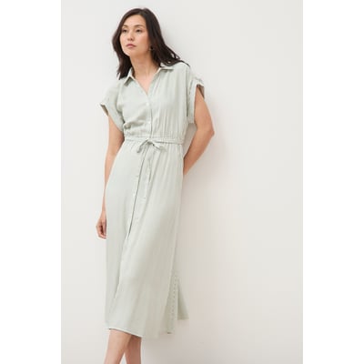 Robe longue évasée ceinturée BONOBO
