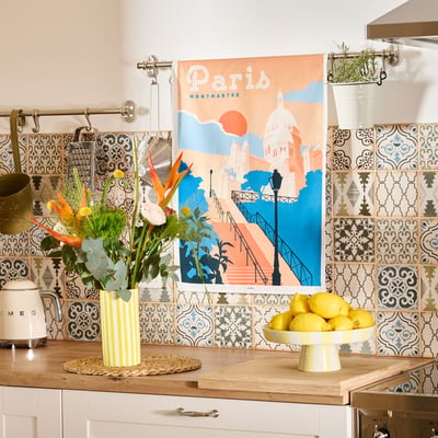Torchon Paris Montmartre - 100% Coton 210g/m² - Les Affichistes TRADITION DES VOSGES