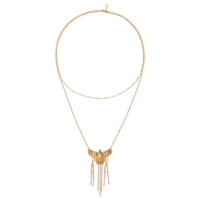Collier chaîne multirang avec pendentif central et perles JOAO HIPANEMA