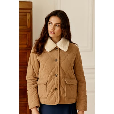 Manteau col amovible uni NATTIA LA PETITE ETOILE
