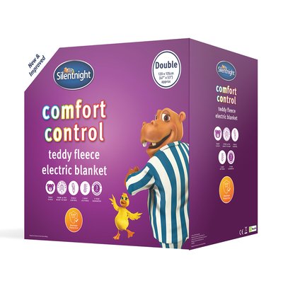 Double Comfort Control Teddy Fleece Electric Blanket SILENTNIGHT