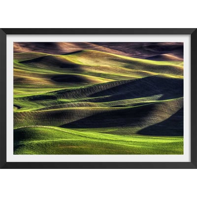 Affiche ""Champs et colline USA"" HEXOA