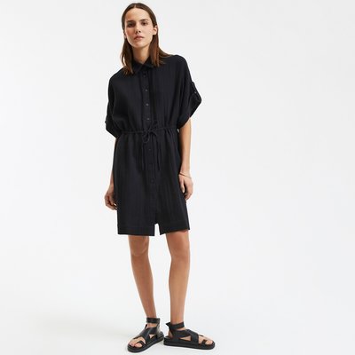 Robe-chemise évasée, courte, manches courtes LA REDOUTE COLLECTIONS