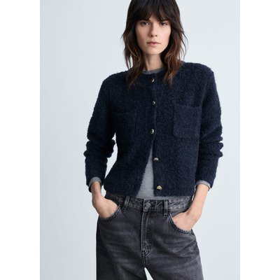 Veste tissu bouclette boutons bijoux MANGO