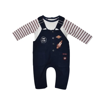 Tee shirt + salopette velours florentin SUCRE D'ORGE