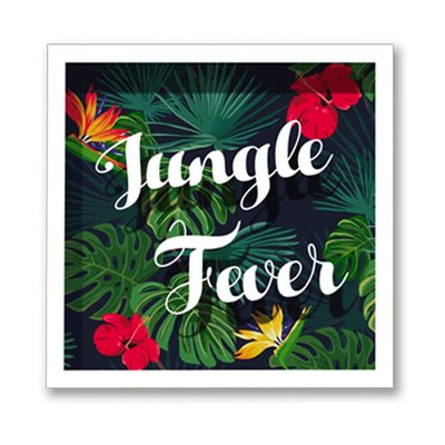 Cadre imprimé fleurs Double - 30 x 30 cm - Jungle fever TOILINUX