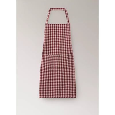 Tablier de Noël 100 % lin à carreaux MANGO HOME