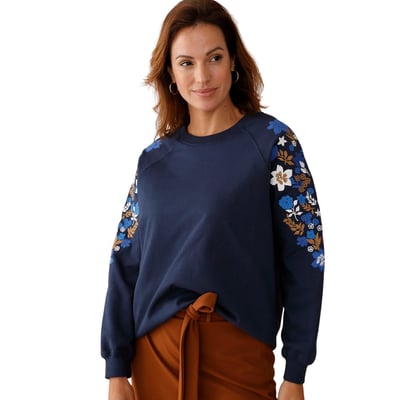 Sweat-shirt manches brodées DAXON