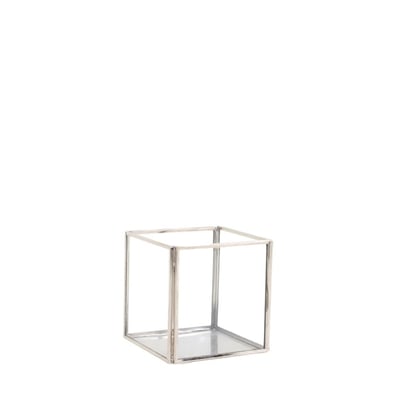Pot en verre carré 10x10cm ORNAMI
