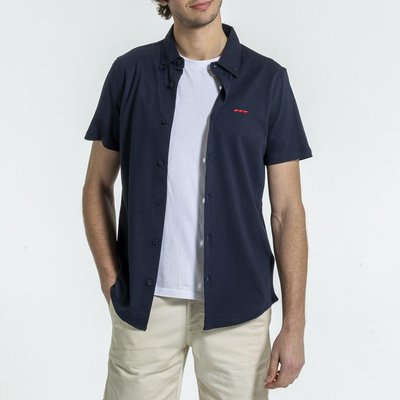 Chemise manches courtes unie broderie trois vaches 100% coton MISE AU GREEN