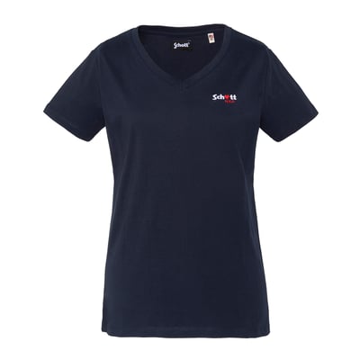 T-shirt col V avec broderie cur SCHOTT